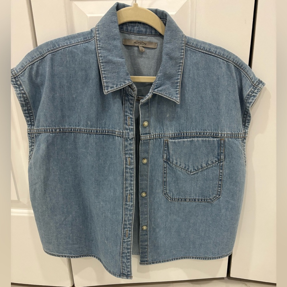 Hudson Jeans Denim Camp Shirt - Picture 2 of 7